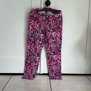 Bold and Vibrant Tropical Print Pants - Lilly Capris